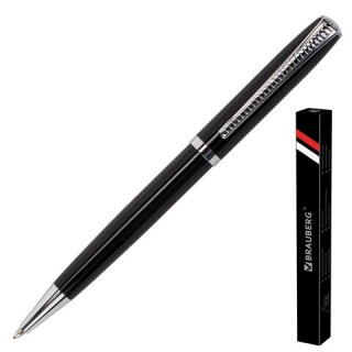 Ручка подарочная шариковая BRAUBERG "Cayman Black", корпус черный, узел 1 мм, линия письма 0,7 мм, синяя, 141410 Китай