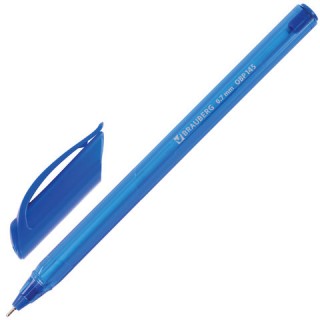 Ручка шариковая масляная BRAUBERG "Extra Glide Tone", СИНЯЯ, трехгранная, узел 0,7 мм, линия письма 0,35 мм, 142924 Индия