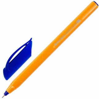 Ручка шариковая масляная BRAUBERG "Extra Glide Orange", СИНЯЯ, трехгранная, узел 0,7 мм, линия письма 0,35 мм, 142925 Индия