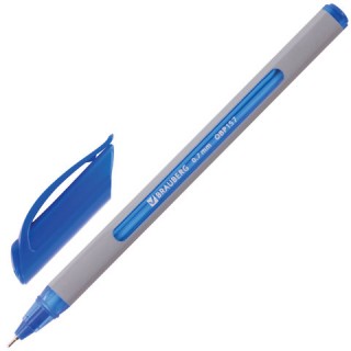 Ручка шариковая масляная BRAUBERG "Extra Glide Soft Grey", СИНЯЯ, узел 0,7 мм, линия письма 0,35 мм, 142929 Индия