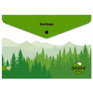 Папка-конверт на кнопке Berlingo "Green Series" А4, 180мкм, с рисунком EFb_A4209 Китай