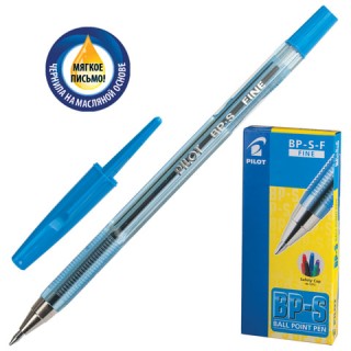 Ручка шариковая масляная PILOT "BP-S", СИНЯЯ, корпус тонированный синий, узел 0,7 мм, линия письма 0,21 мм, BP-S-F Япония