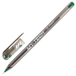 Ручка шариковая масляная PENSAN "My-Tech", ЗЕЛЕНАЯ, игольчатый узел 0,7 мм, линия 0,35 мм, 2240/25 Турция