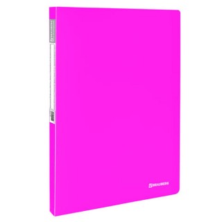 Папка 20 вкладышей BRAUBERG "Neon", 16 мм, неоновая розовая, 700 мкм, 227450 Россия