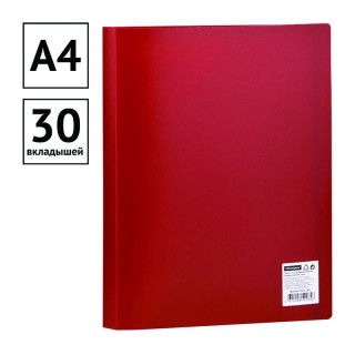 Папка с 30 вкладышами OfficeSpace, 21мм, 400мкм, красная F30L3_284 Россия
