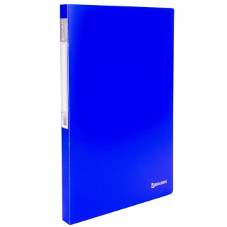Папка с металлическим скоросшивателем и внутренним карманом BRAUBERG "Neon", 16 мм, синяя, до 100 листов, 0,7 мм, 227467, Россия