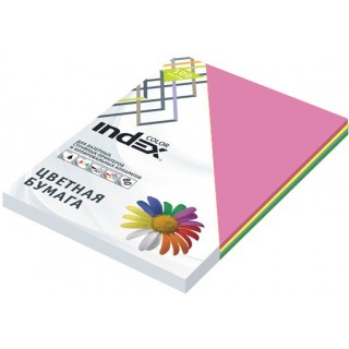 Бумага цветная, Index Color, 80гр, А4, 4х25 (22,57 ,68,77), 100л арт.ICmixintensiv/4x25/1, Россия