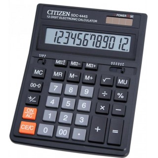 Калькулятор наст. 12р. SDC-444S CITIZEN черный, CI-SDC444S, Филиппины