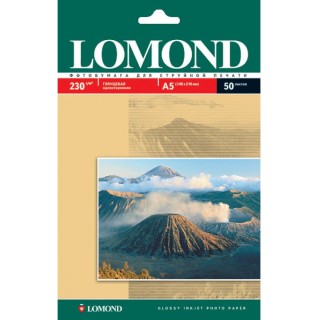 Фотобумага A5, 230 г/м, 50л., (глянц.), LOMOND