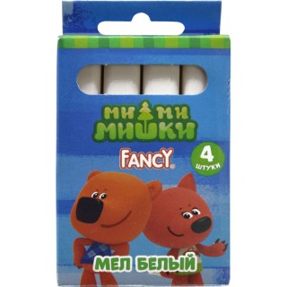 Мелки школьные белые FANCY 4 шт. арт.FCW-4, Россия
