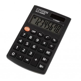 Калькулятор карманный CITIZEN SLD200NR (98х60 мм), 8 разрядов, двойное питание, SLD-200NR, Китай
