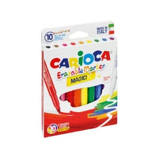Набор фломастеров CARIOCA ERASABLE, стираемые, 10 шт., 9 цв, арт.41238/10, Италия