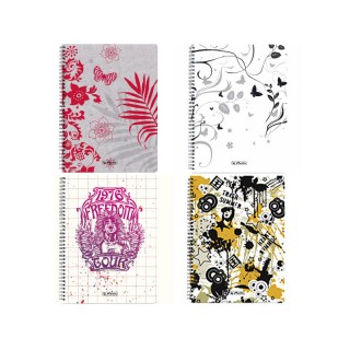Тетрадь BOYS&GIRLS на боковой спирали, ф.A5, 60 г /м2, 80 листов, клетка, обложка мел. картон, ассор арт.10375517, Германия