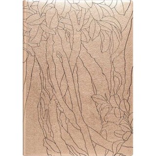 Ежедневник Jardin недатир., ф. A5, кожзам, лин, перф.угла, ляссе, 256с, золотой, арт.IDN139/A5/GD, Китай