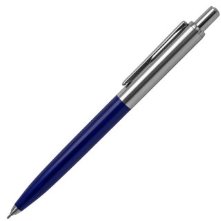Авторучка шариковая, серебристый мет. клип, синий полуметаллический корпус, синие масляные чернила, арт.IMWT260/BU, Индия