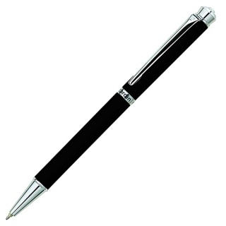 Ручка подарочная шариковая PIERRE CARDIN "Crystal", корпус черный, латунь, хром, синяя, PC0710BP, Индия