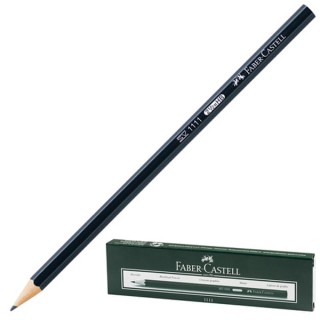 Карандаш чернографитный FABER-CASTELL, 1 шт., "1111", HB, без резинки, корпус черный, 111100, Индонезия