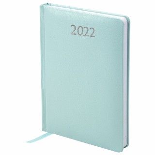 Ежедневник датированный 2022 А5 138x213 мм BRAUBERG "Profile", балакрон, мятный, 112766, Китай