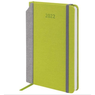 Ежедневник датированный 2022 А5 138x213 мм BRAUBERG "Mosaic", под кожу, карман для ручки, зеленый, 112798, Китай