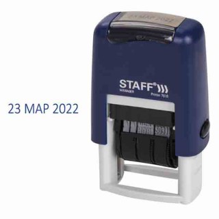 Датер-мини STAFF, месяц буквами, оттиск 22х4 мм, "Printer 7810", 237432 Китай