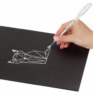 Ручка гелевая BRAUBERG "White Pastel", БЕЛАЯ, корпус прозрачный, узел 1 мм, линия письма 0,5 мм, 143417 Китай