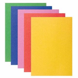 Цветная бумага А4 БАРХАТНАЯ, 5 листов 5 цветов, 110 г/м2, ПИФАГОР, 128971, Китай