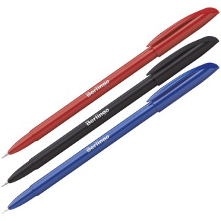 Ручка шариковая Berlingo "Metallic" синяя, 0,7мм, корпус ассорти, ИНДИЯ