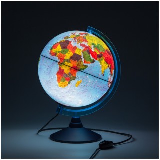 Глобус интерактивный физический/политический GLOBEN, диаметр 250 мм, с подсветкой, INT12500284, Россия