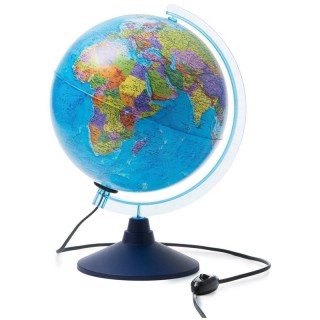 Глобус "День и ночь" с двойной картой - политической и звездного неба Globen, 25см, интерактивный, с подсветкой от сети + очки виртуальной реальности INT12500308, Россия
