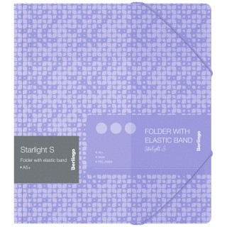 Папка для тетрадей на резинке Berlingo "Starlight S" А5+, 600мкм, фиолетовая, с рисунком FB5_A5904, Китай