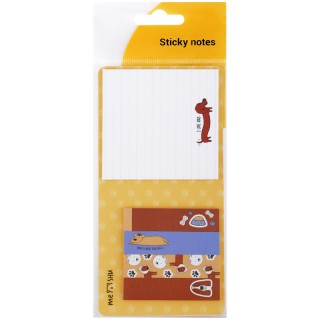 Флажки-закладки и самоклеящиеся блоки в наборе MESHU "Cute dog", 74*74мм, 60*15мм, 25л., европодвес MS_87538, Китай