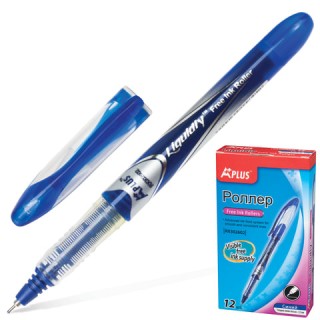 Ручка-роллер BEIFA (Бэйфа) "A Plus", СИНЯЯ, корпус с печатью, узел 0,5 мм, линия письма 0,33 мм, RX302602-BL, Китай