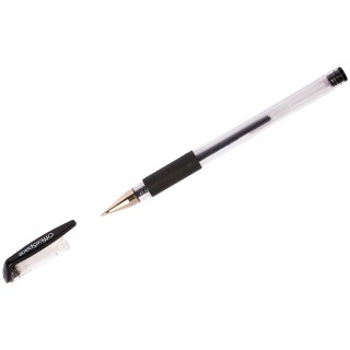 Ручка гелевая OfficeSpace черная, 0,5мм, грип GLL10_1331, Китай