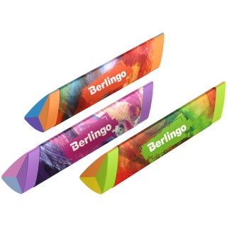 Ластик Berlingo "Collision", треугольный, скошенный, 80*15*15мм, BLc_00S05, Китай
