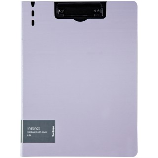 Папка-планшет с зажимом Berlingo "Instinct" А4, пластик (полифом), лаванда/черный, Китай