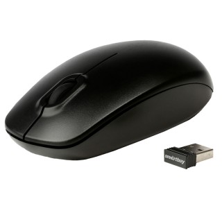Мышь беспроводная Smartbuy ONE 300AG-K, USB, черная, 2btn+Roll, Китай