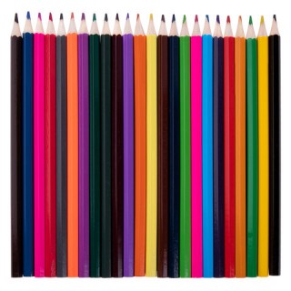 Карандаши цветные ПИФАГОР для девочек "БЫСТРЕЕ! ВЫШЕ! СИЛЬНЕЕ!", 24 цвета, классические, 181813 Китай