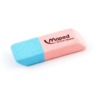 Ластик "Duo-Gom" Maped комбинир., большой, голубой/розовый, 010030, Франция