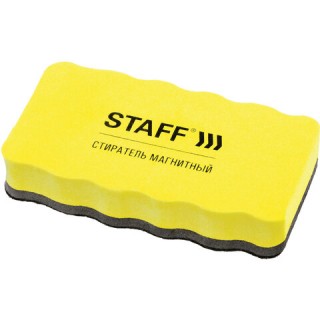 Стиратели магнитные для магнитно-маркерной доски, 57х107 мм, КОМПЛЕКТ 5 ШТ., STAFF "Basic", желтые, 237511 Китай