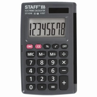 Калькулятор карманный STAFF STF-6248 (104х63 мм), 8 разрядов, двойное питание, 250284 Китай