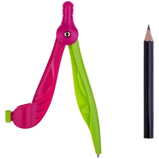 Готовальня Berlingo "Supertwist", 2 предмета, пластиковый циркуль 120мм, + карандаш, пластиковый футляр DS_10202 Китай