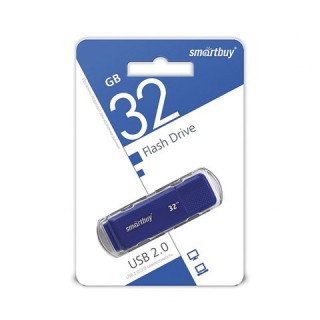 Флеш-диск 32 GB, SMARTBUY Dock, USB 2.0, синий, SB32GBDK-B Тайвань (Китай)