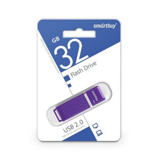 Флеш-диск 32 GB, SMARTBUY Quartz, USB 2.0, фиолетовый, SB32GBQZ-V Тайвань (Китай)