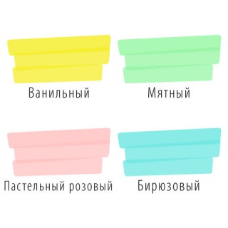 Набор текстовыделителей 4 ЦВЕТА, BRAUBERG "ORIGINAL PASTEL", линия письма 1-5 мм, 151697 Китай