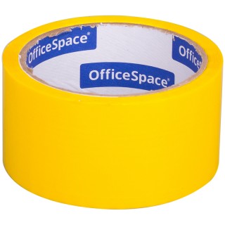 Клейкая лента упаковочная OfficeSpace, 48мм*40м, 45мкм, желтая, ШК КЛ_6286 Россия