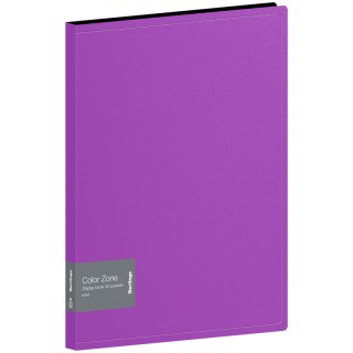 Папка с 40 вкладышами Berlingo "Color Zone", 21мм, 1000мкм, фиолетовая AVp_40107 Россия