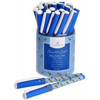 Ручка маслян. LOREX POOL VOYAGE DOUBLE SOFT синий 0,7 мм голуб. кругл. корп. ultra-soft touch грип и LXOPDS-PV1 Китай