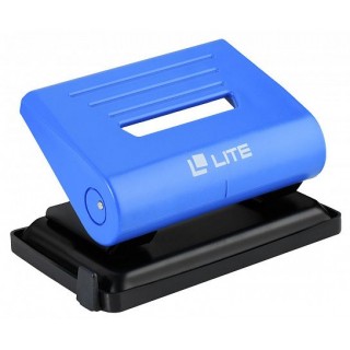 Дырокол LITE стандартный до 20 листов 2 отвер. пластик синий линейка форматов DL-20B Китай
