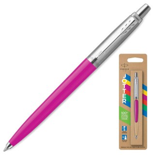 Ручка шариковая PARKER "Jotter Orig Magenta", корпус розовый, нержавеющая сталь, блистер, синяя, 2075996 Франция