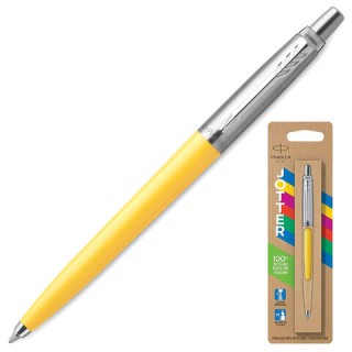 Ручка шариковая PARKER "Jotter Orig Yellow", корпус желтый, нержавеющая сталь, блистер, синяя, 2076056 Франция